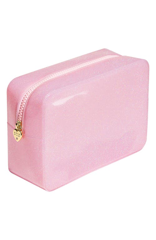Shop Stoney Clover Lane Large Sparkle Pouch In Flamingo