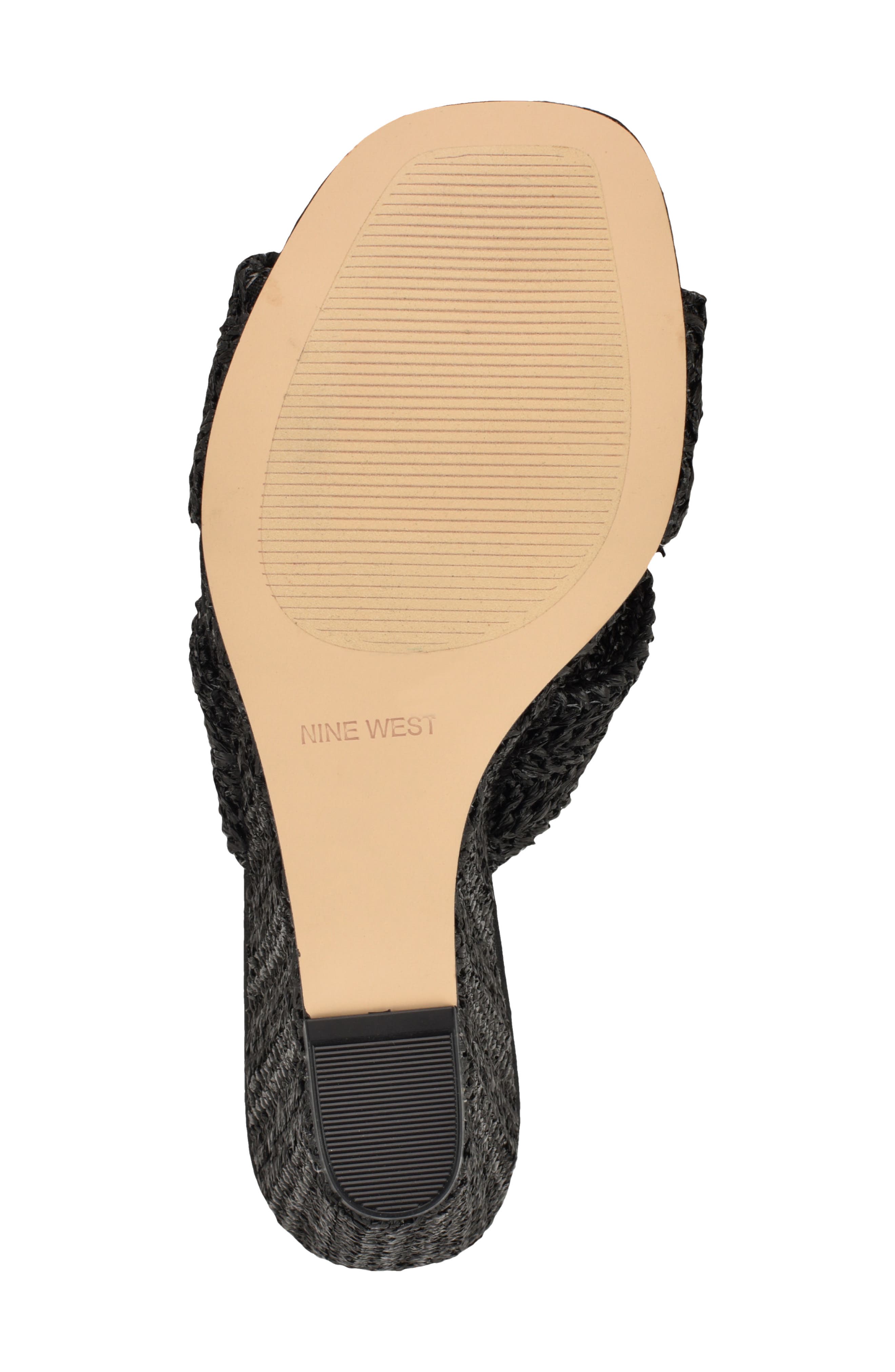 Nine West Nejia Wedge Sandal, Alternate, color, Black