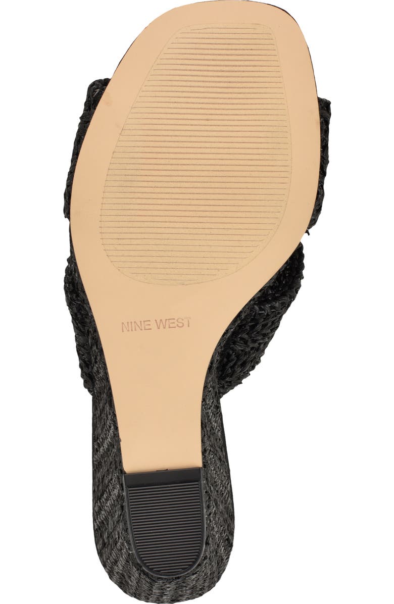 Nine West Nejia Wedge Sandal, Alternate, color, Black