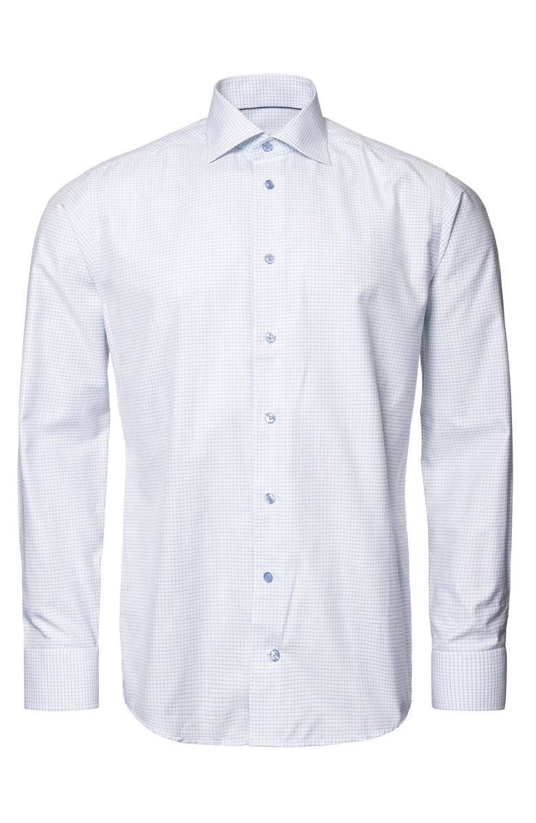 Eton Contemporary Fit Check Dress Shirt, Alternate, color,