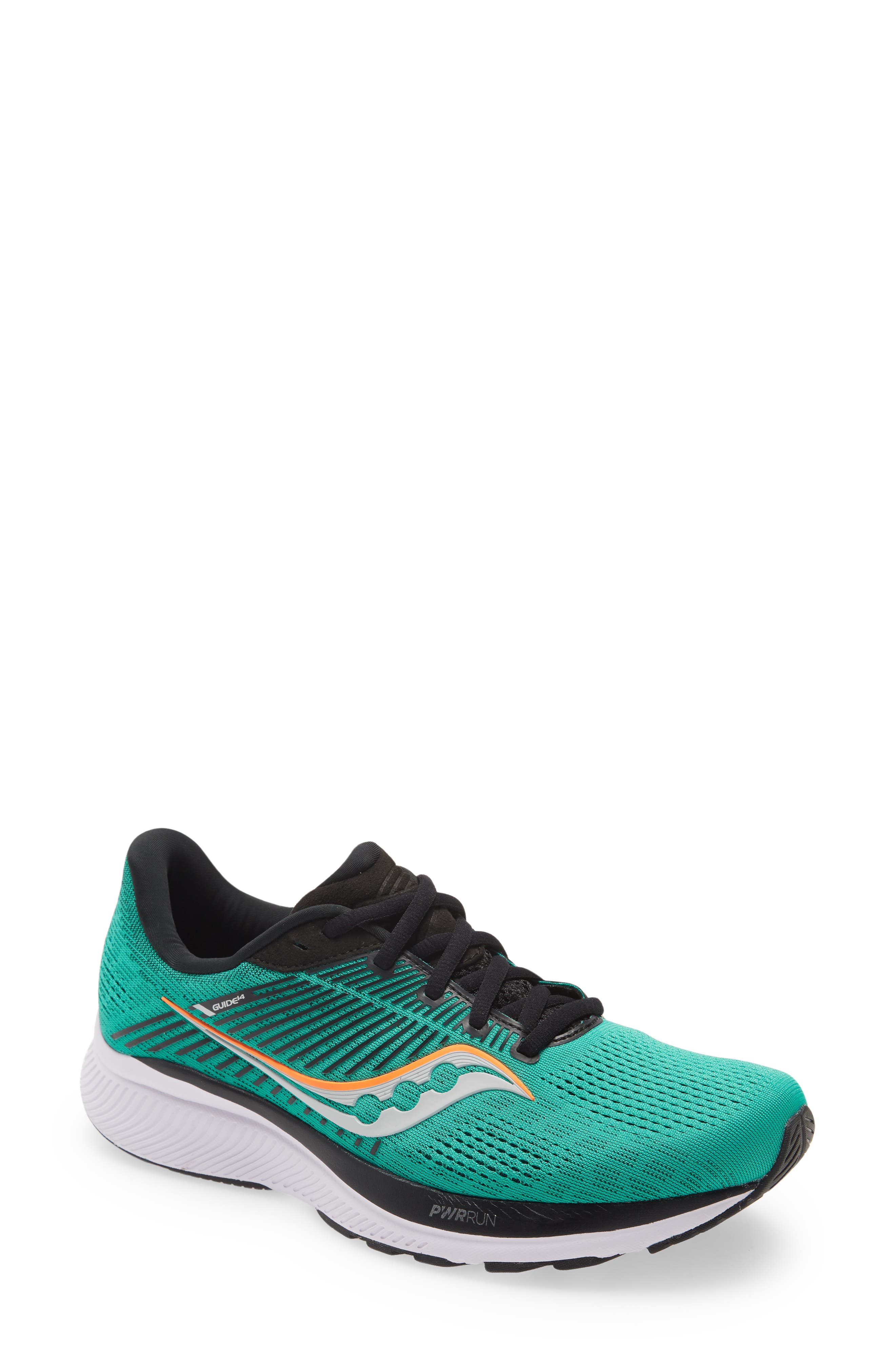 Guide 14 Running Shoe, Main, color, GREEN/ SILVER
