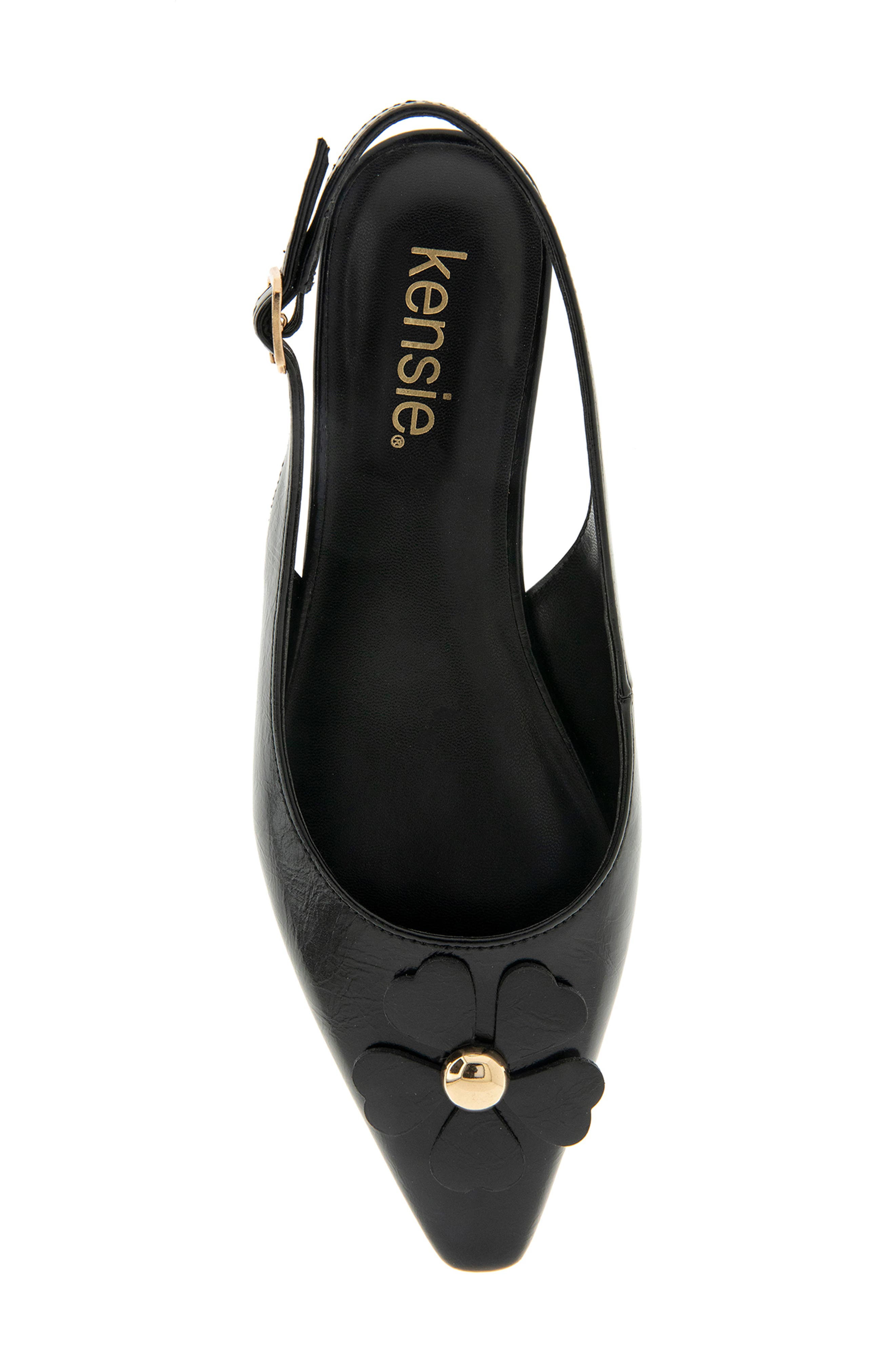 Kensie Paige Slingback Kitten Heel Pump, Alternate, color, Black