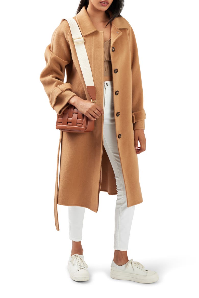 Shore to Shore Belted Wool Coat, Alternate, color, CAMEL