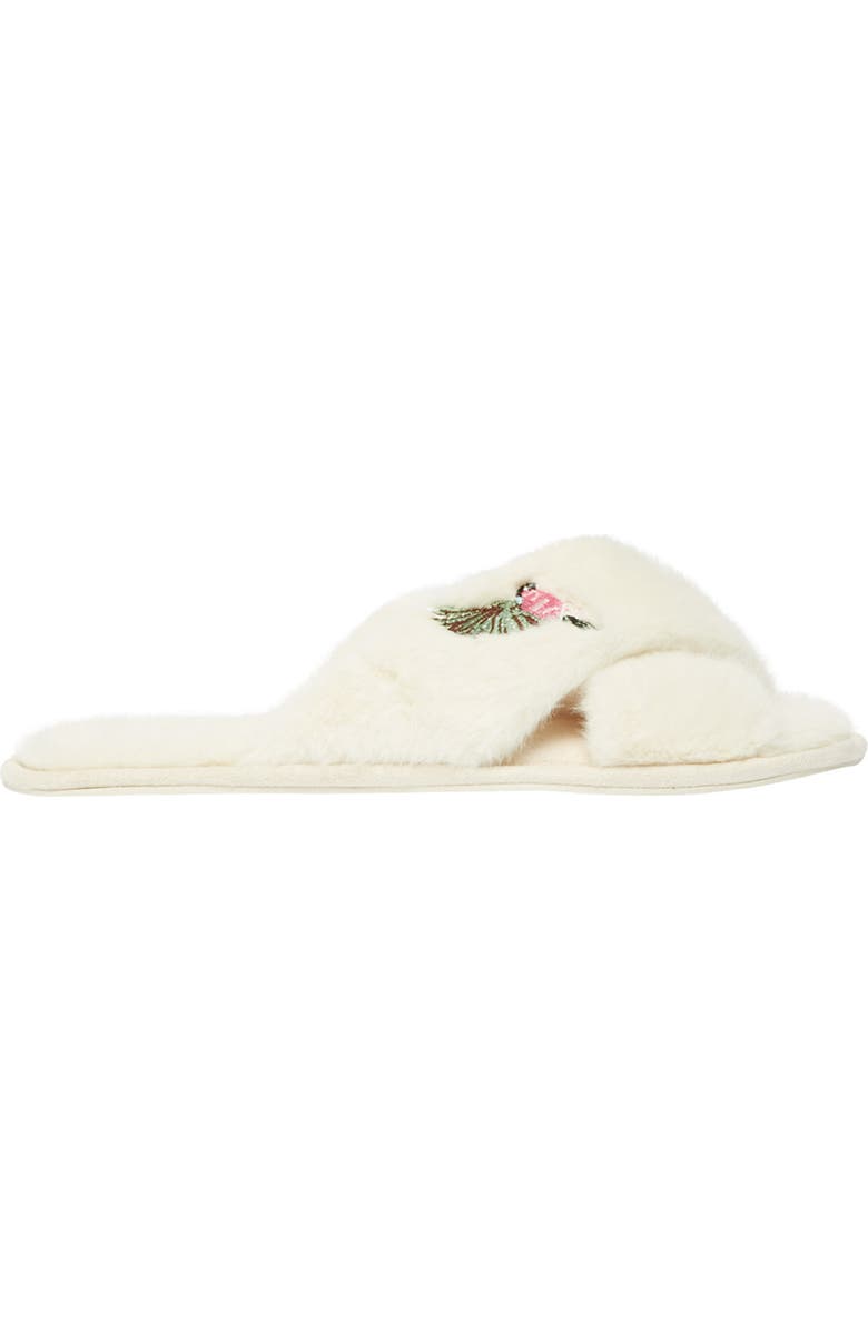 Joules Honey Faux Fur Slide Slipper, Alternate, color,