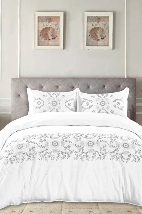 Midas Embroidered Duvet 3-Piece Set