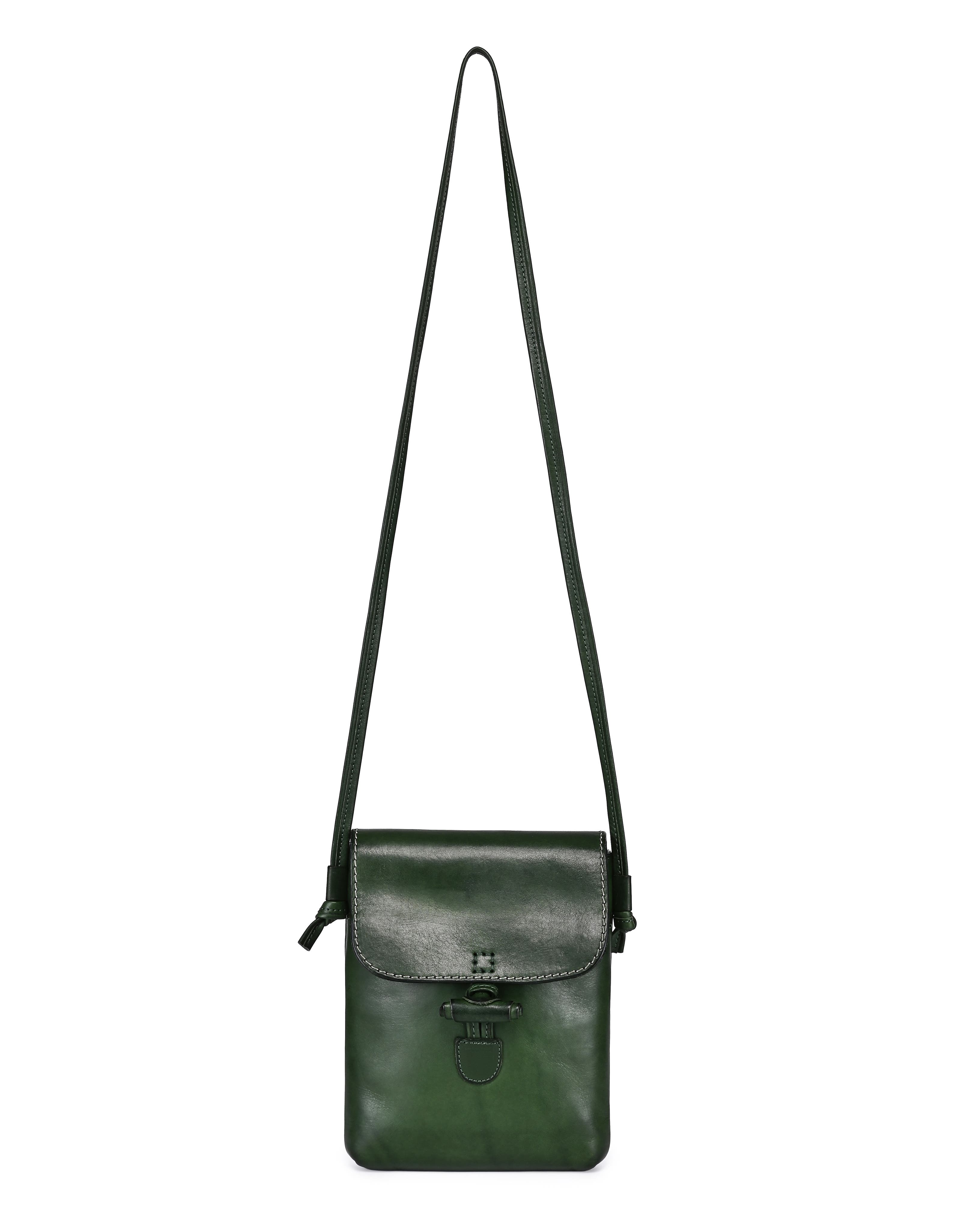 Ixia Genuine Leather Minimal Everyday Crossbody, Alternate, color, Green