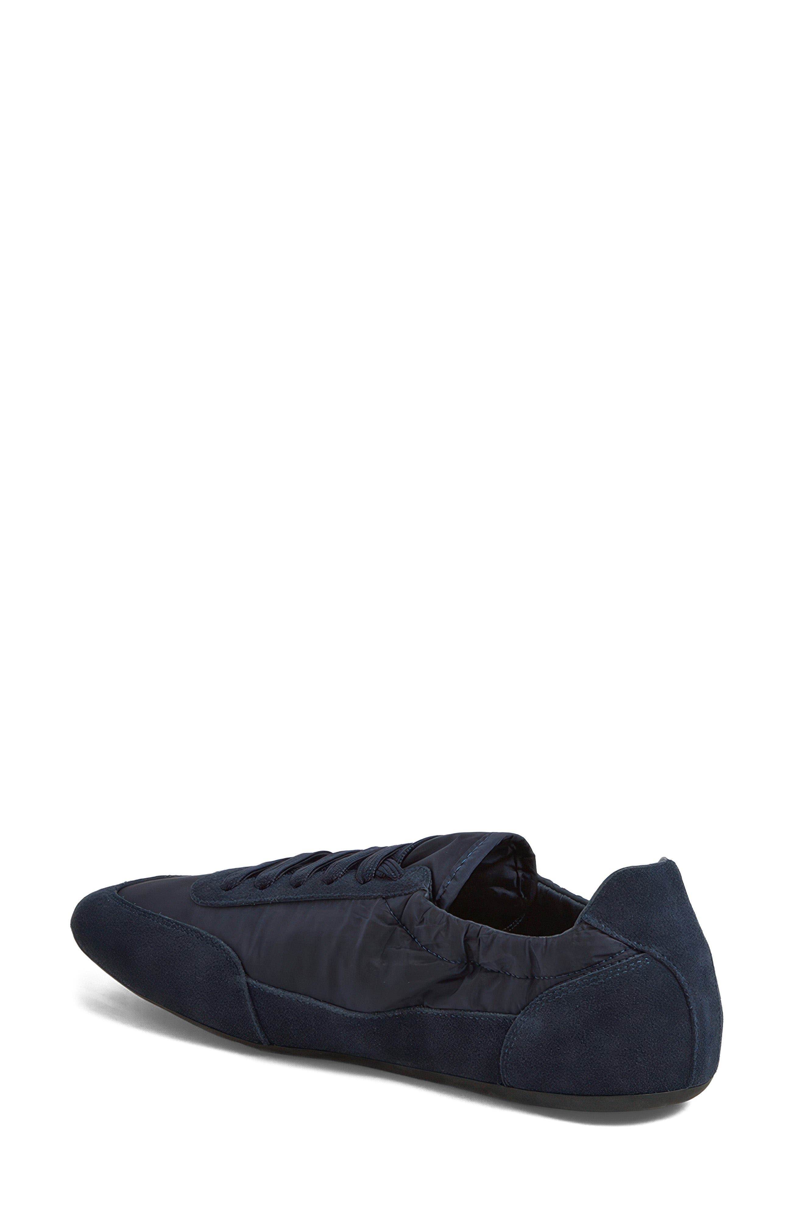 Brinkle Flat Sneaker, Alternate, color, NAVY LEATHER