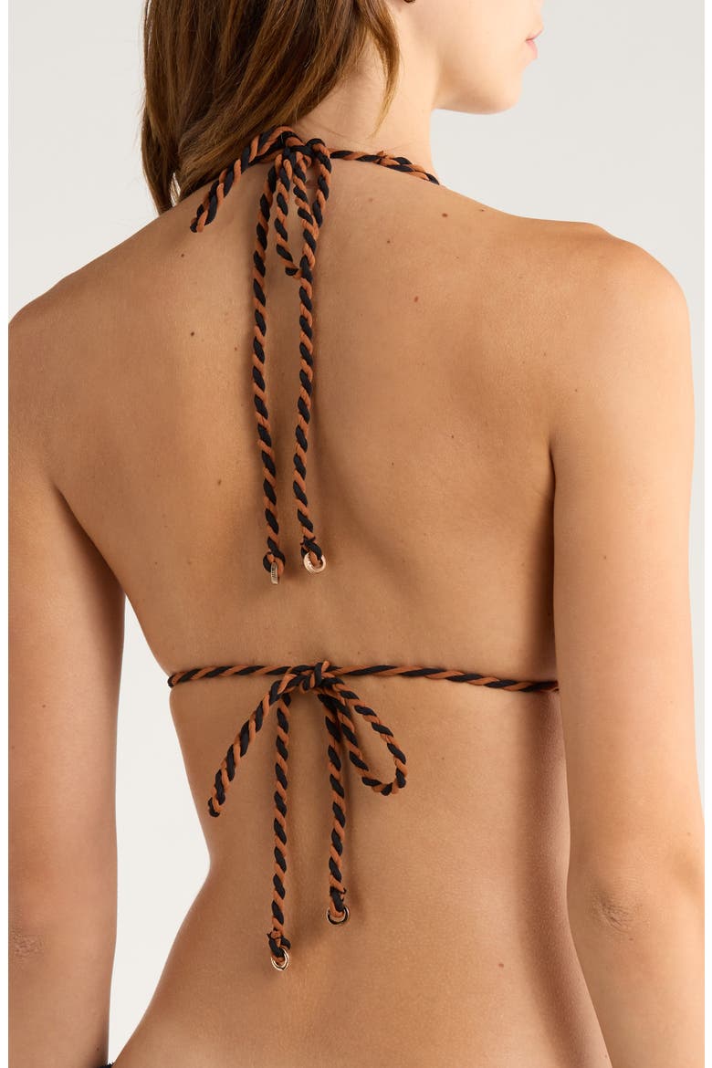 Effie Bikini Top, Alternate, color, BLACK/ BROWN