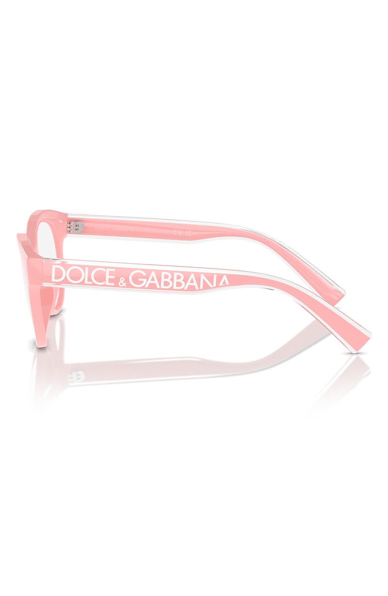 Dolce&Gabbana Kids' 46mm Phantos Optical Glasses, Alternate, color, Pink / Demo Lens