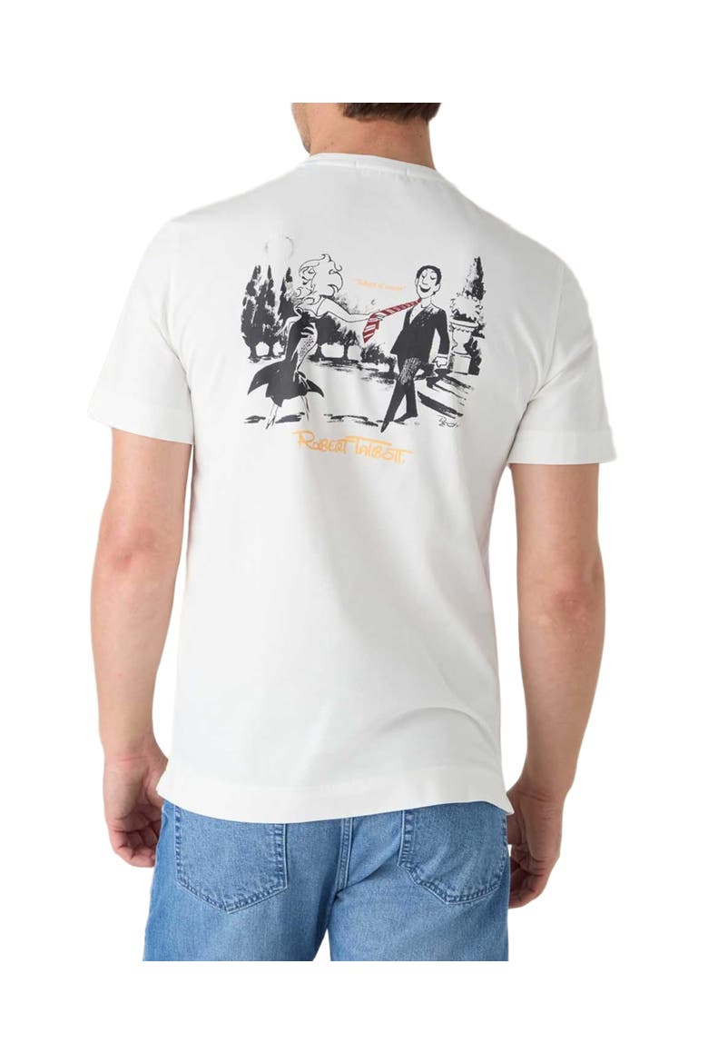 Stretch Jersey Graphic Dean Tee, Main, color, White/Dress