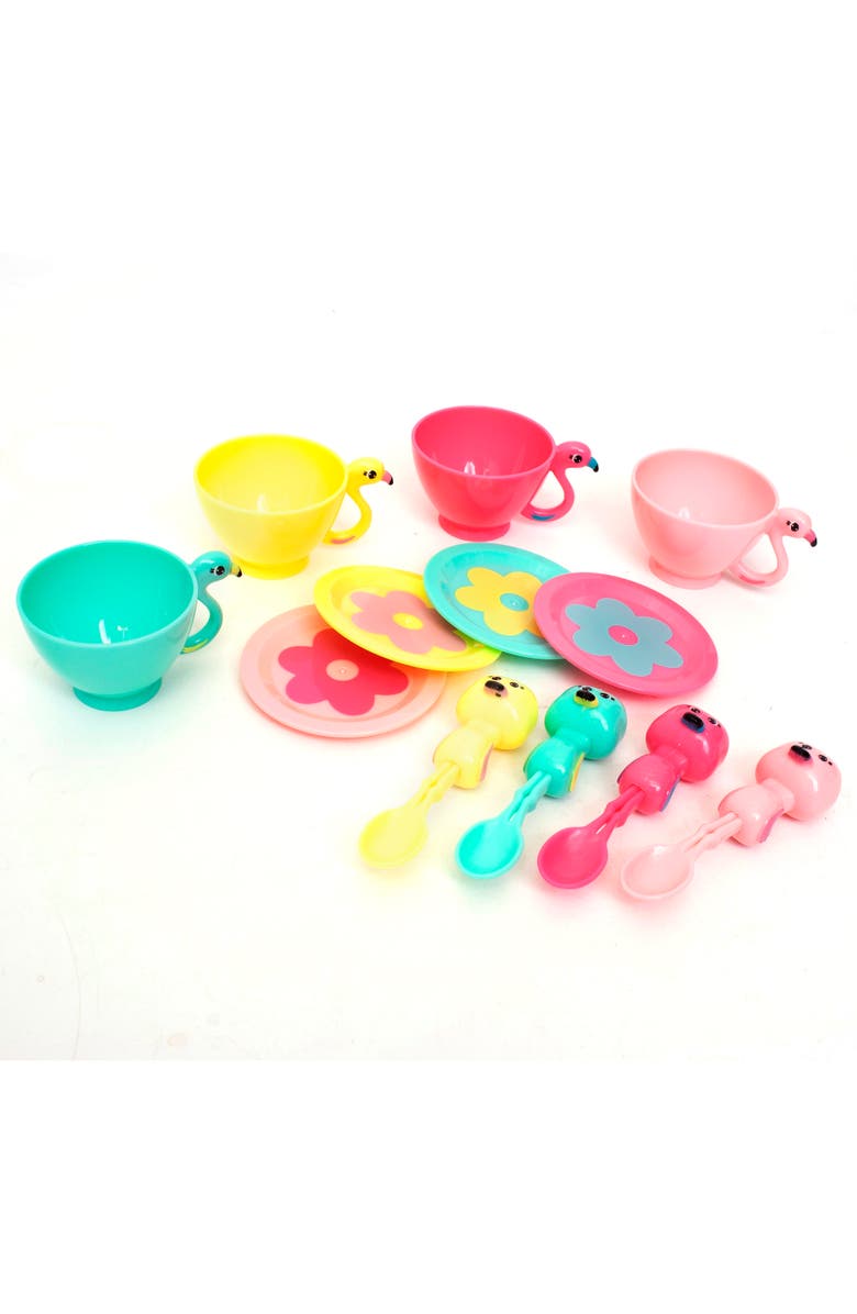 Zoo Troop Flamingo Animal Tea Party Set, 13 Pieces, Alternate, color, Multicolored