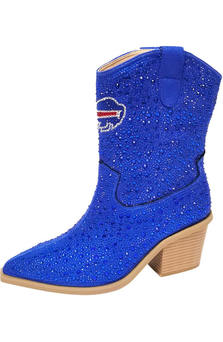 CUCE Women's Cuce Royal Buffalo Bills Crystal Ankle Boots, Alternate, color,