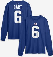 Nike Men's Nike Jaxson Dart Royal New York Giants Name & Number Long Sleeve T-Shirt