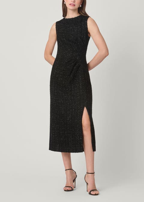 Monet Embellished Tweed Dress