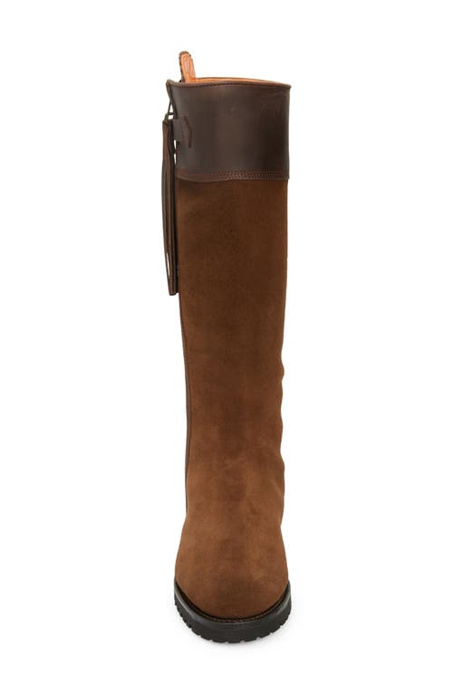 Penelope Chilvers Inclement Long Tassel Waterproof Knee High Boot In Brown