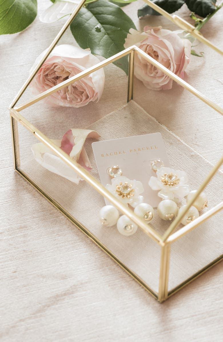 Rachel Parcell Floral Statement Chandelier Earrings, Alternate, color, 