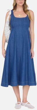 Blu Pepper Sleeveless Denim Midi Dress