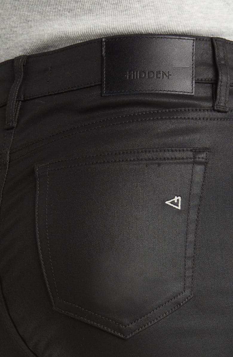 HIDDEN JEANS Coated Step Hem Bootcut Jeans, Alternate, color, 