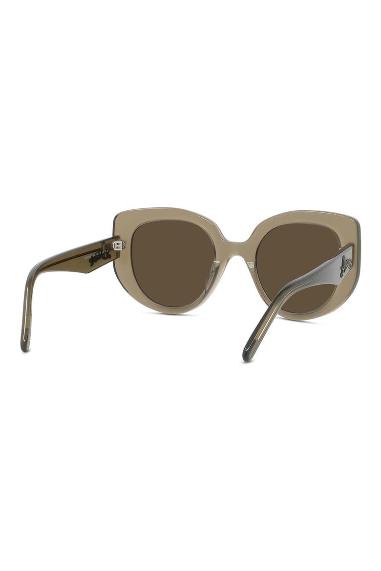 Curvy 49mm Gradient Butterfly Sunglasses, Alternate, color, SHINY DARK GREEN / BROWN