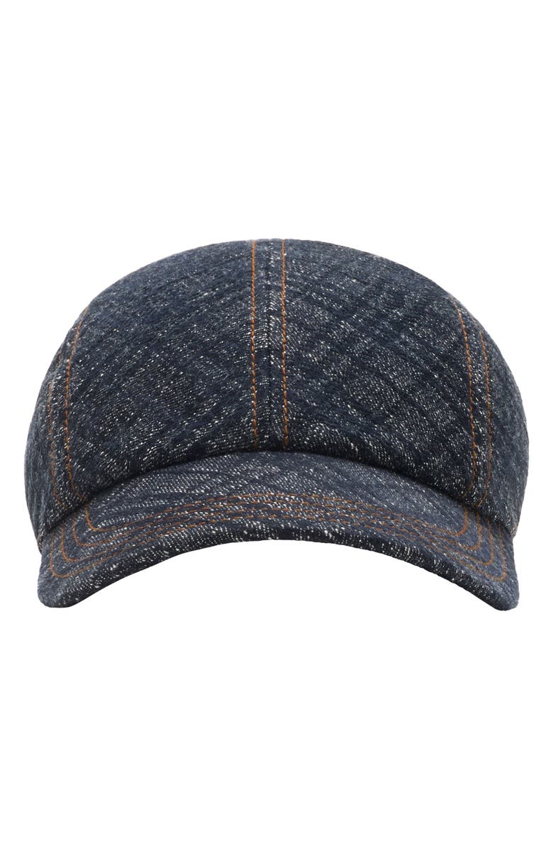 Burberry Check Jacquard Denim Adjustable Baseball Cap, Main, color,