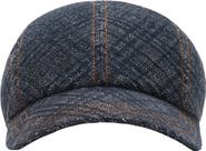 Burberry Check Jacquard Denim Adjustable Baseball Cap