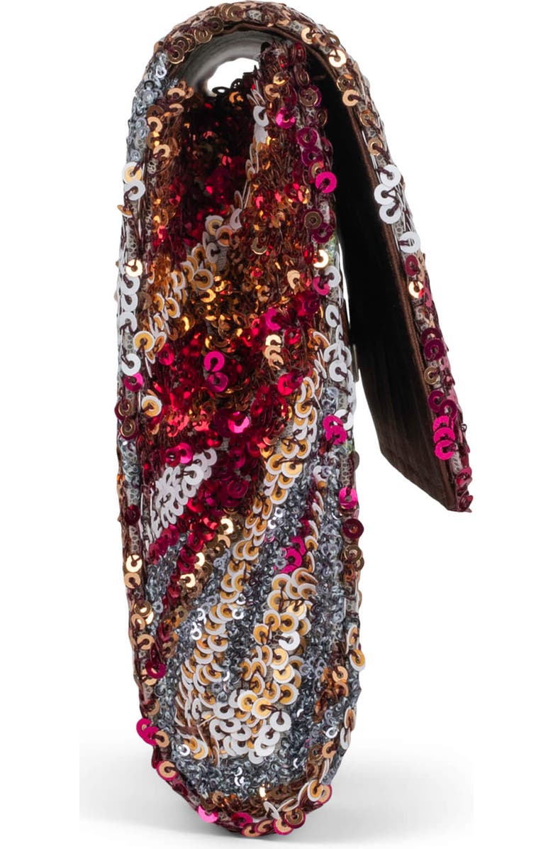 Jeffrey Campbell Disco Sequin Clutch, Alternate, color, Brown Multi