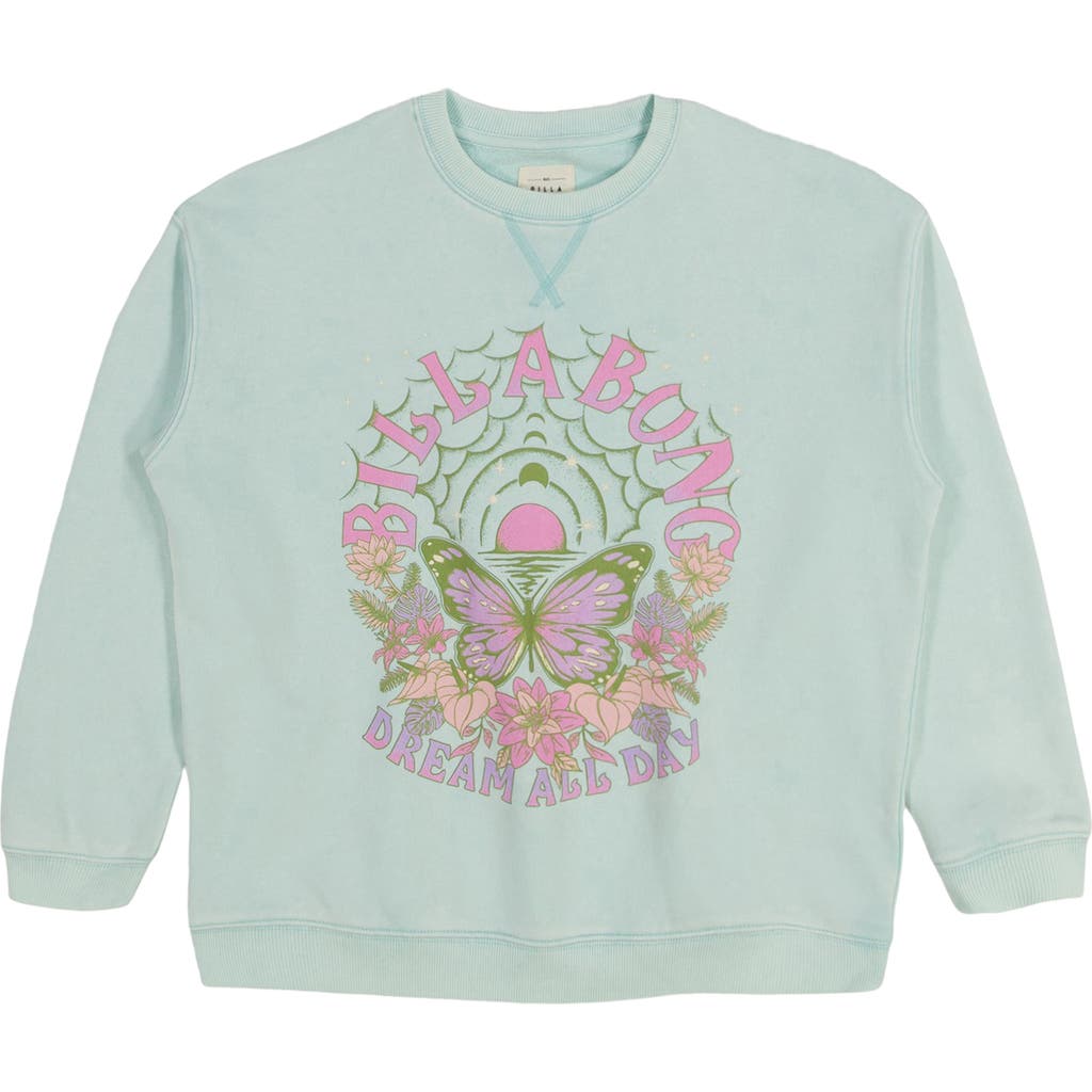 Billabong Kids' Making Waves Graphic Sweatshirt In Mint