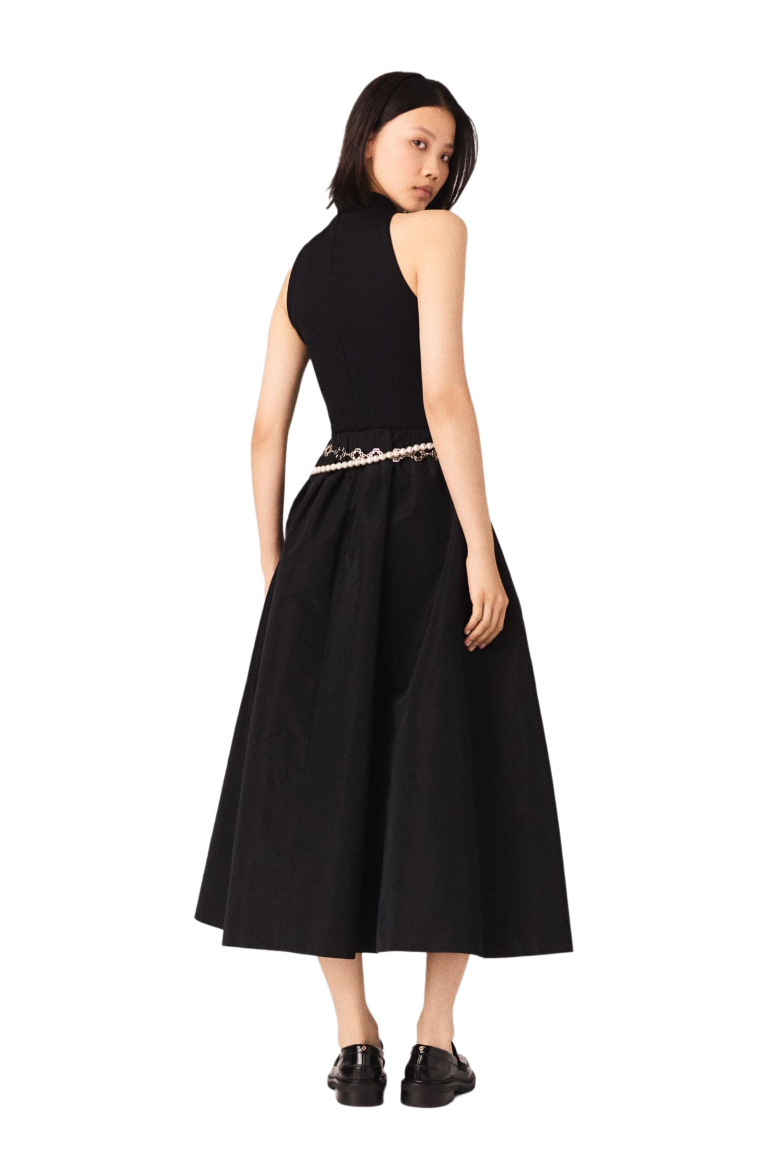 Mixed-material taffeta dress - image 2