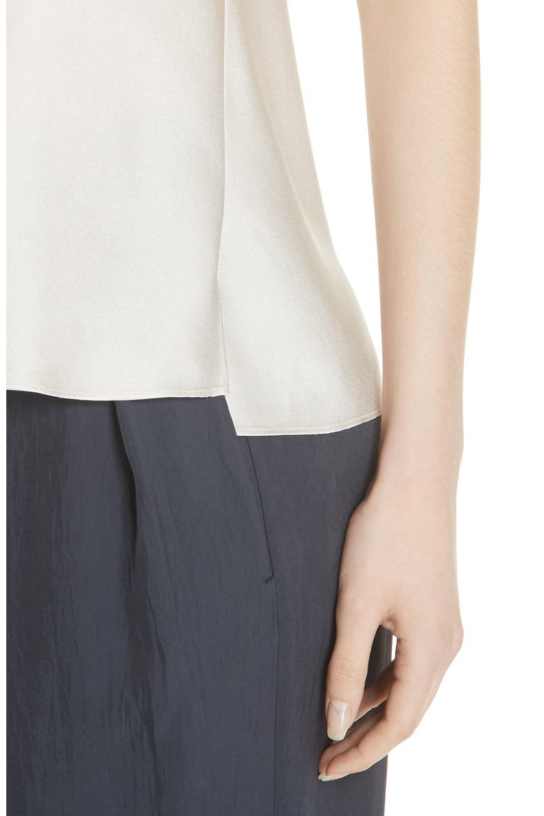 Silk Split Hem Camisole, Alternate, color, SANDSTONE