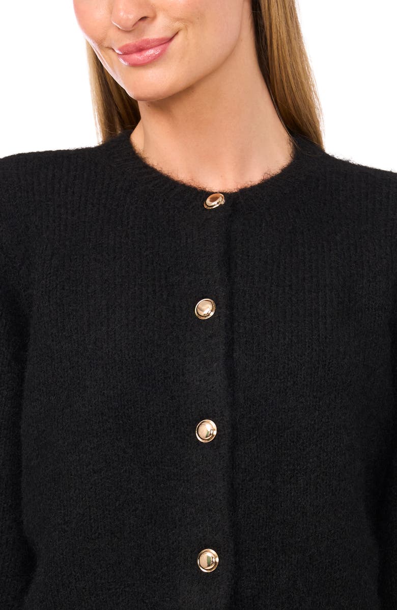 Ted Baker Fina Fuzzy Crewneck Cardigan, Alternate, color, Rich Black
