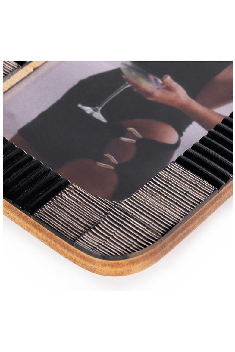Majorca Chiseled 5.5" x 7.5" Photo Frame, Alternate, color, LIGHT BROWN/ BLACK