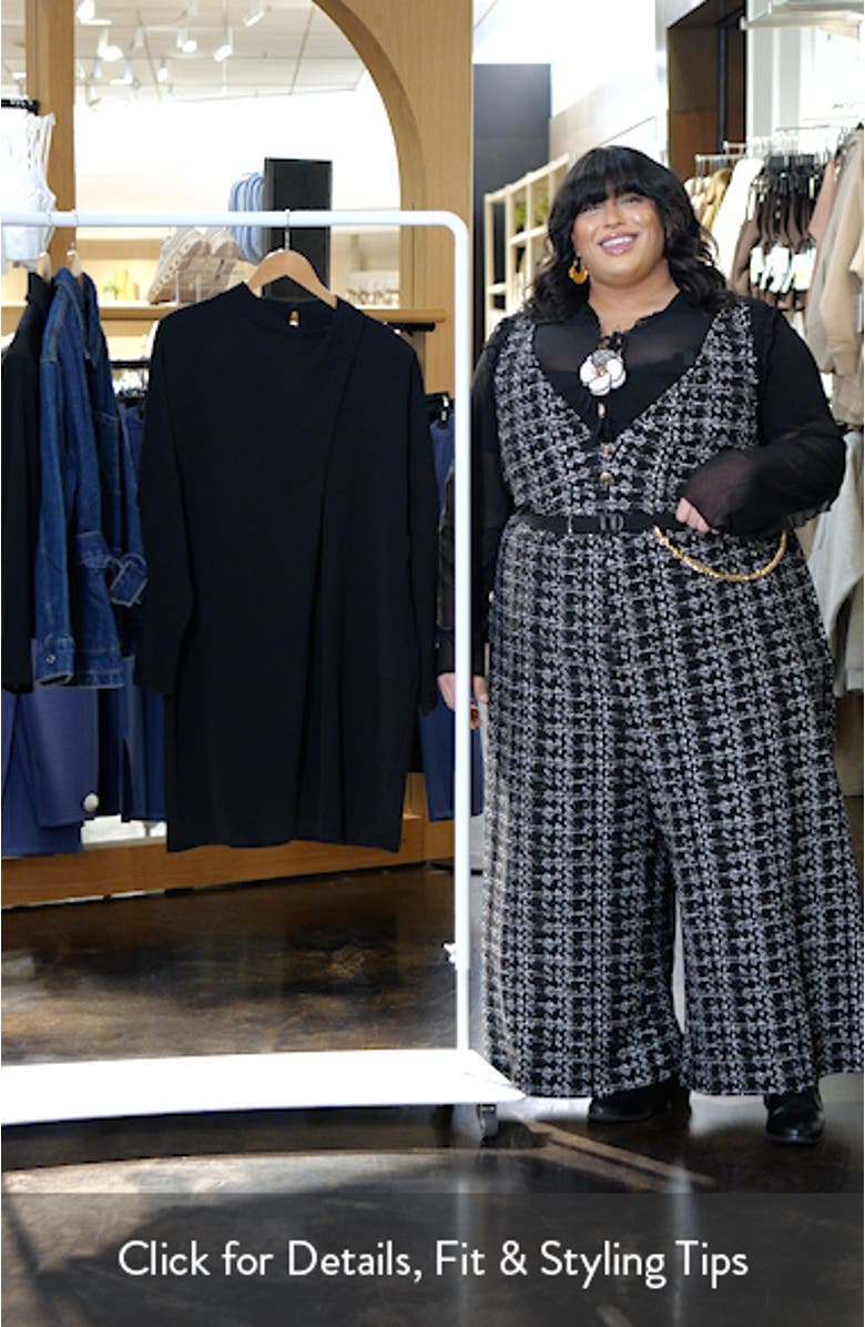 Wrap Neck Long Sleeve Minidress, sales video thumbnail