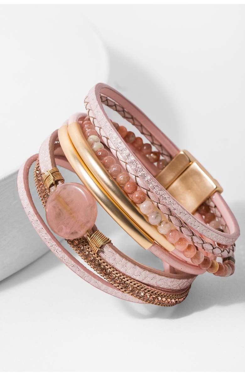 SAACHI Mixed Media Cuff Bracelet, Alternate, color, 