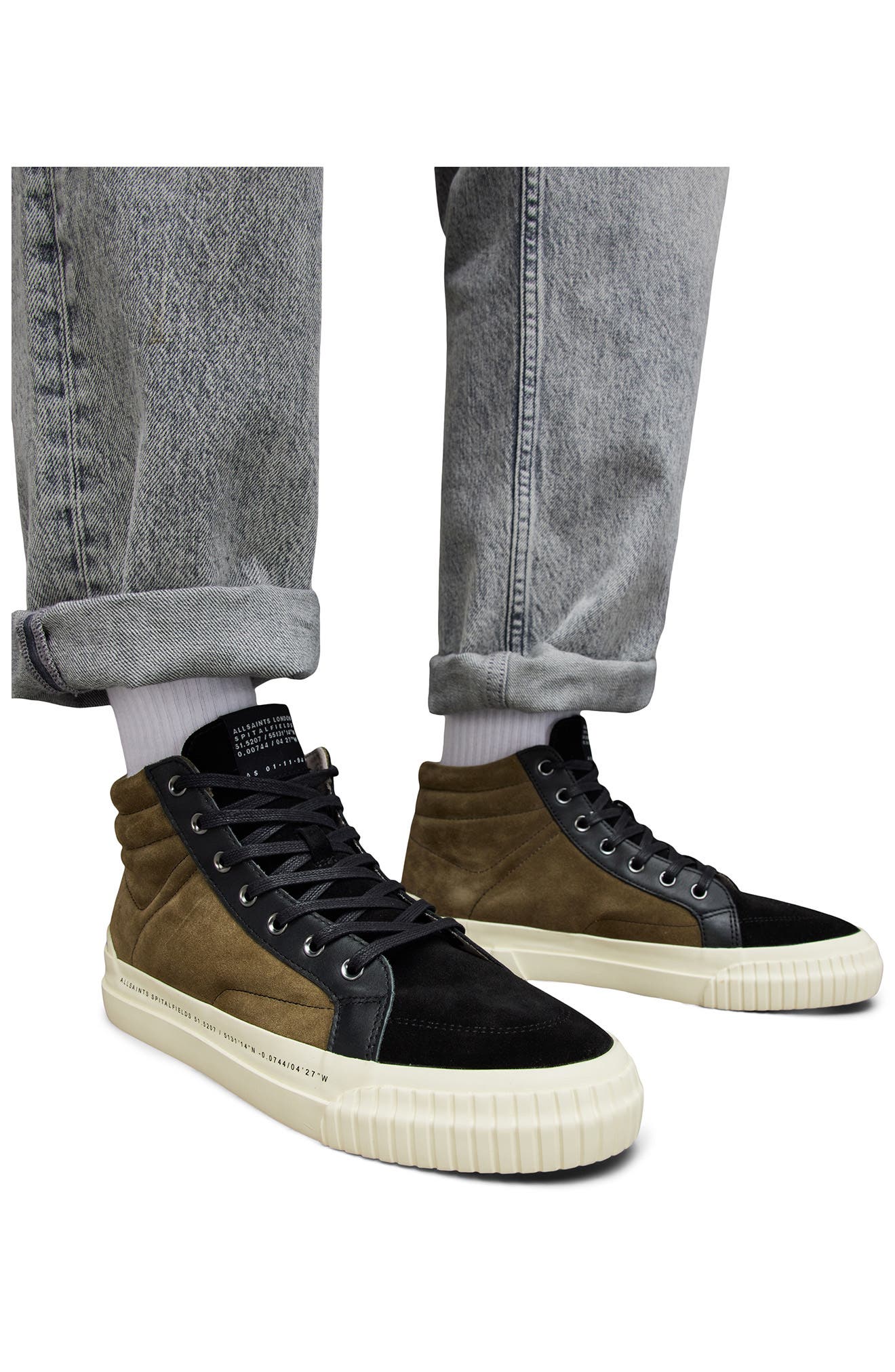 AllSaints Maverick High Top Sneaker, Alternate, color, 
