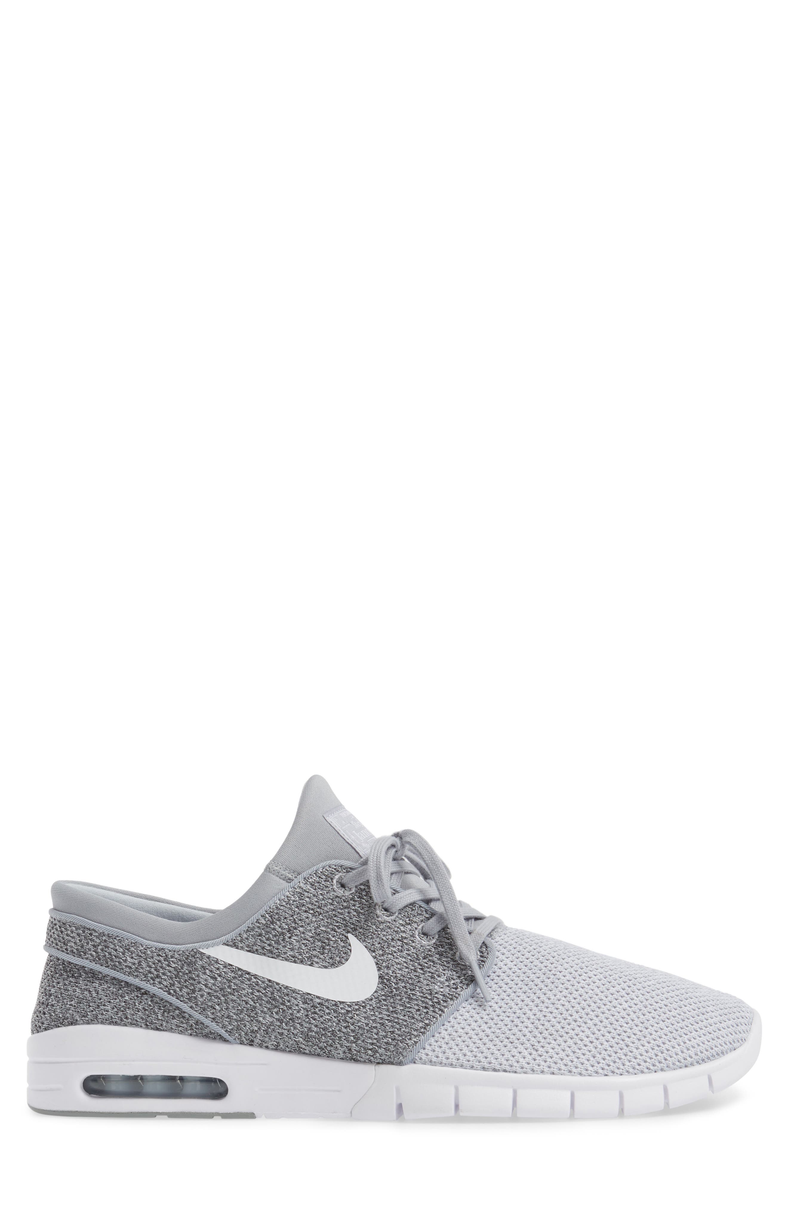 'Stefan Janoski - Max SB' Skate Shoe, Alternate, color, GREY/ WHITE/ PLATINUM