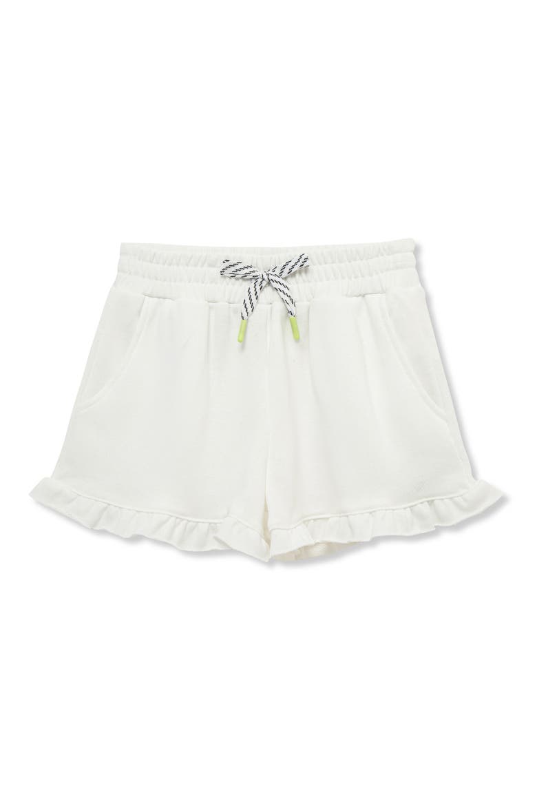Kids' Ruffle Hem Shorts, Main, color, WHITE