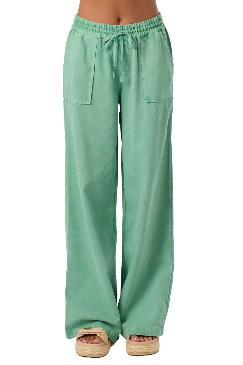 Sevie 2 Drawstring Cotton Twill Pants, Main, color, GREEN