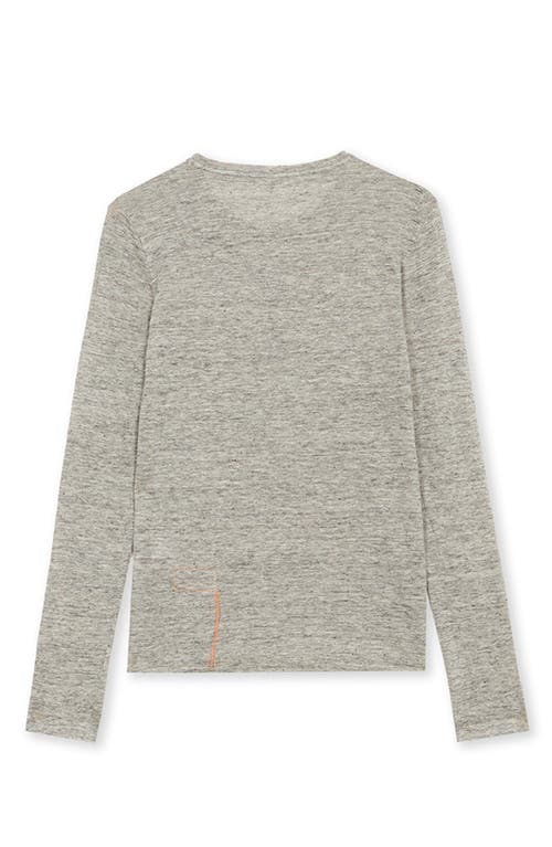 Fortela Coralie Seraph Melange Linen T-shirt In Gray