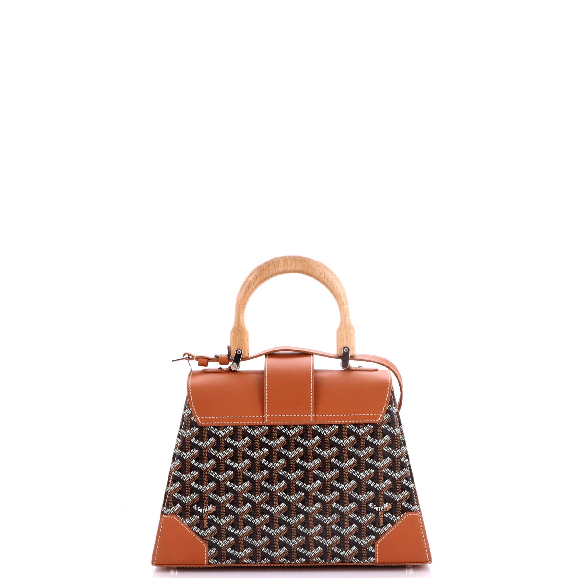 Saigon Top Handle Bag Coated Canvas with Leather PM, Alternate, color, Brown