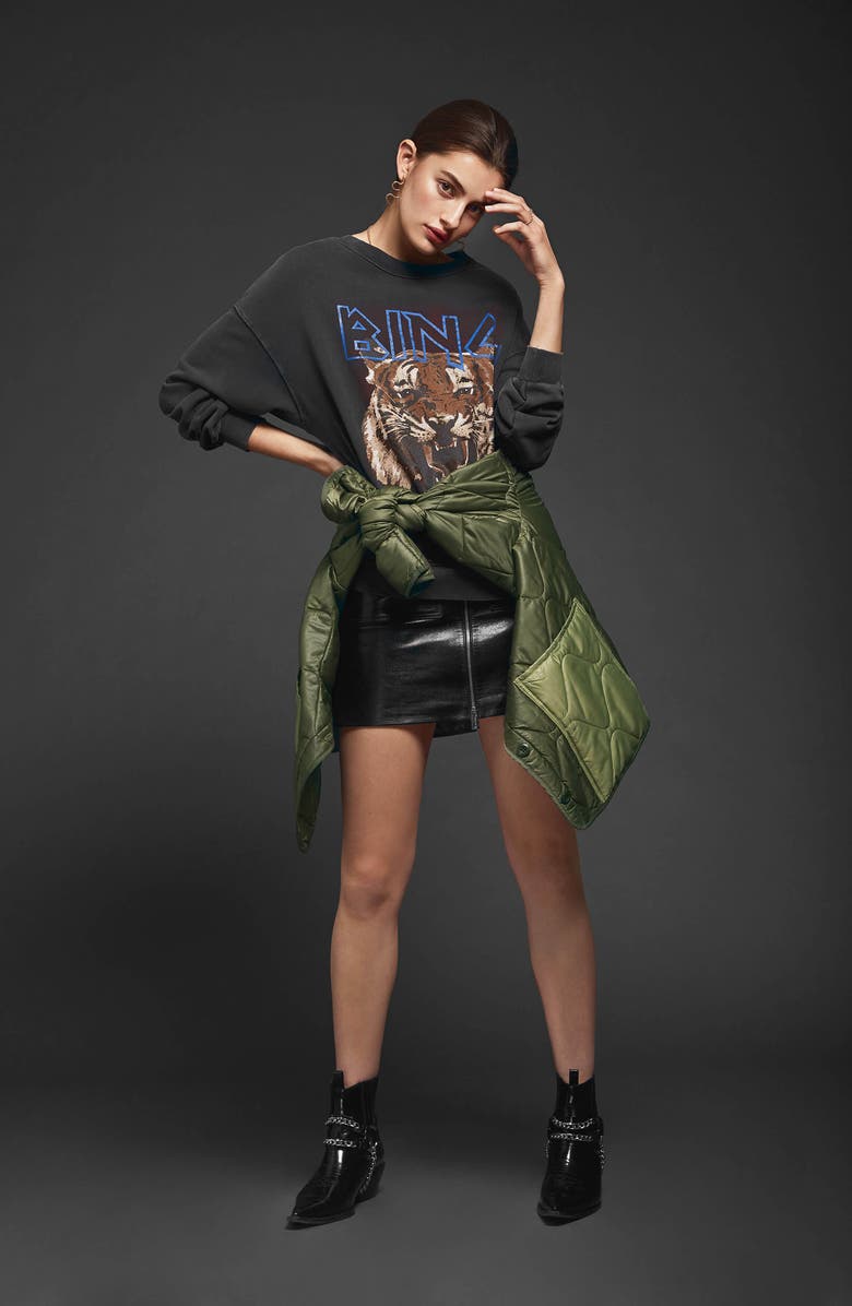 ANINE BING Tiger Sweatshirt, Alternate, color, 