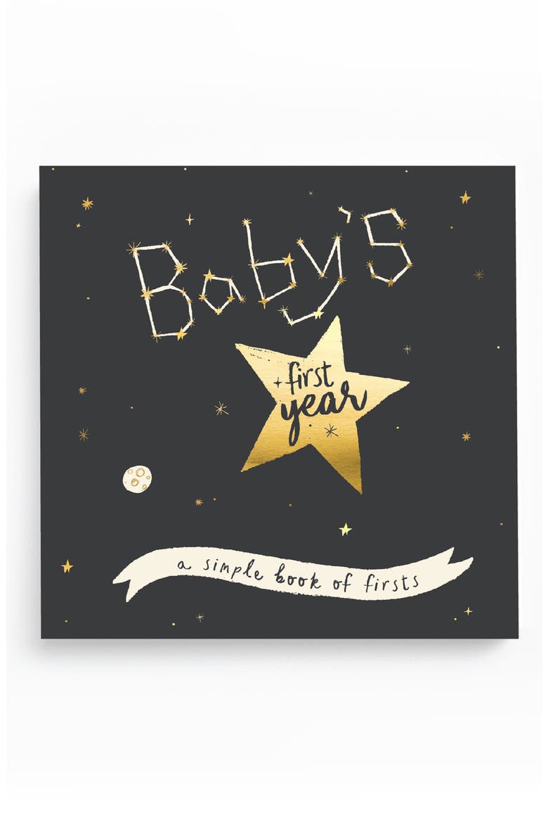 Special Edition: Golden Stargazer Baby's First Year Memory Book, Main, color, BLACK