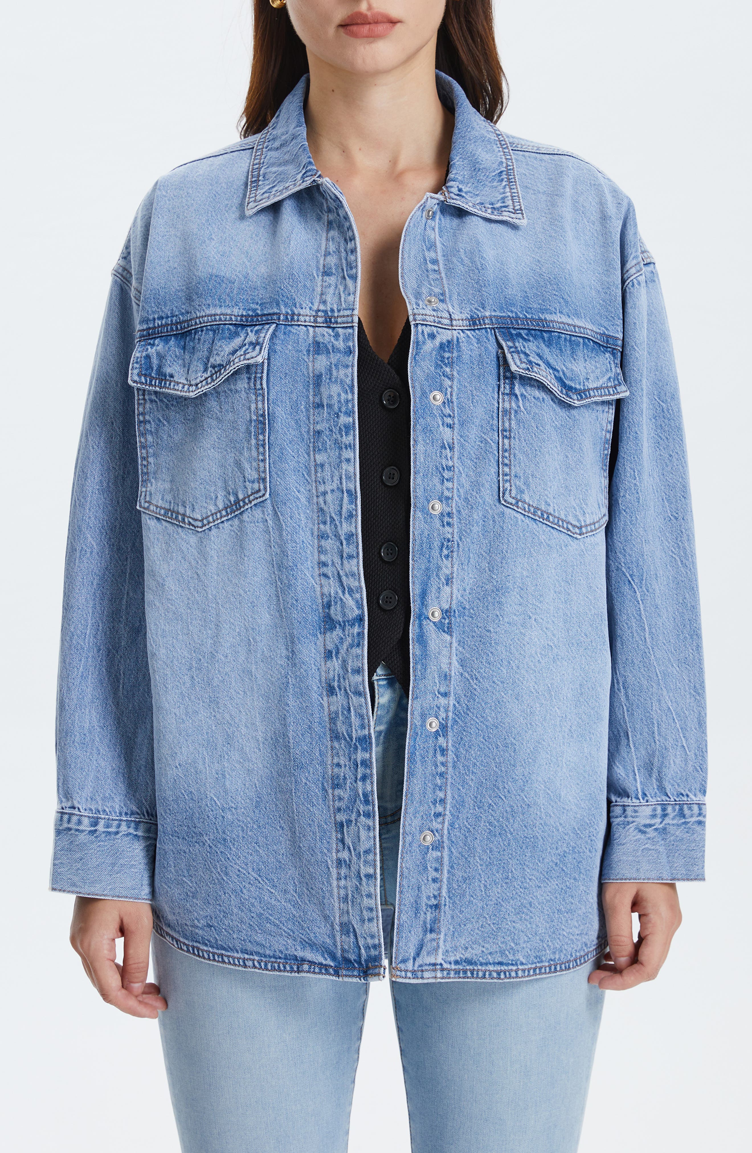 Oversize Denim Shirt Jacket - image 5