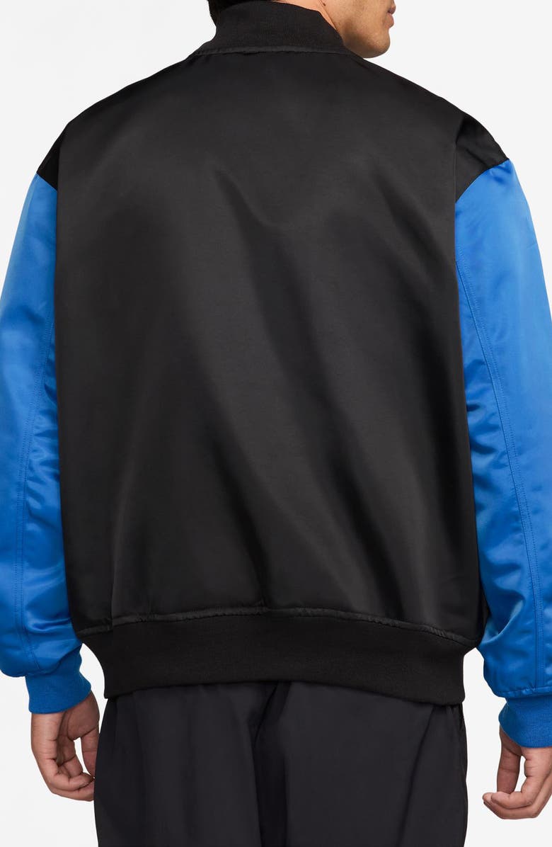 Jordan Brooklyn Collegiate Varsity Jacket, Alternate, color, Black/ Sport Blue