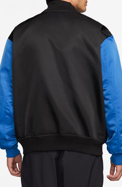 Jordan Brooklyn Collegiate Varsity Jacket In Black