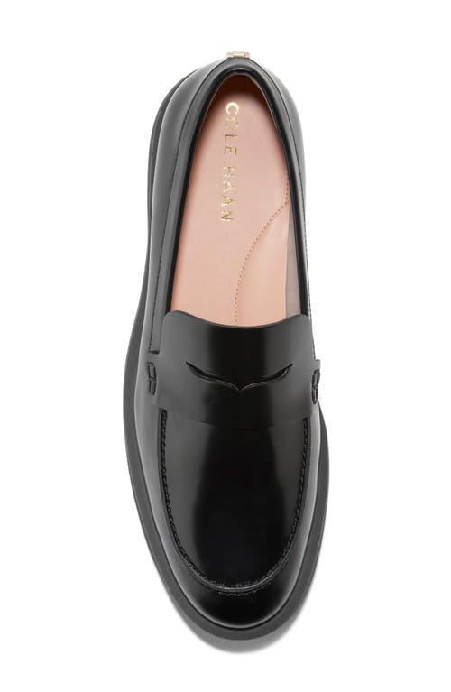 Cole Haan Camea Lug Sole Penny Loafer In Black