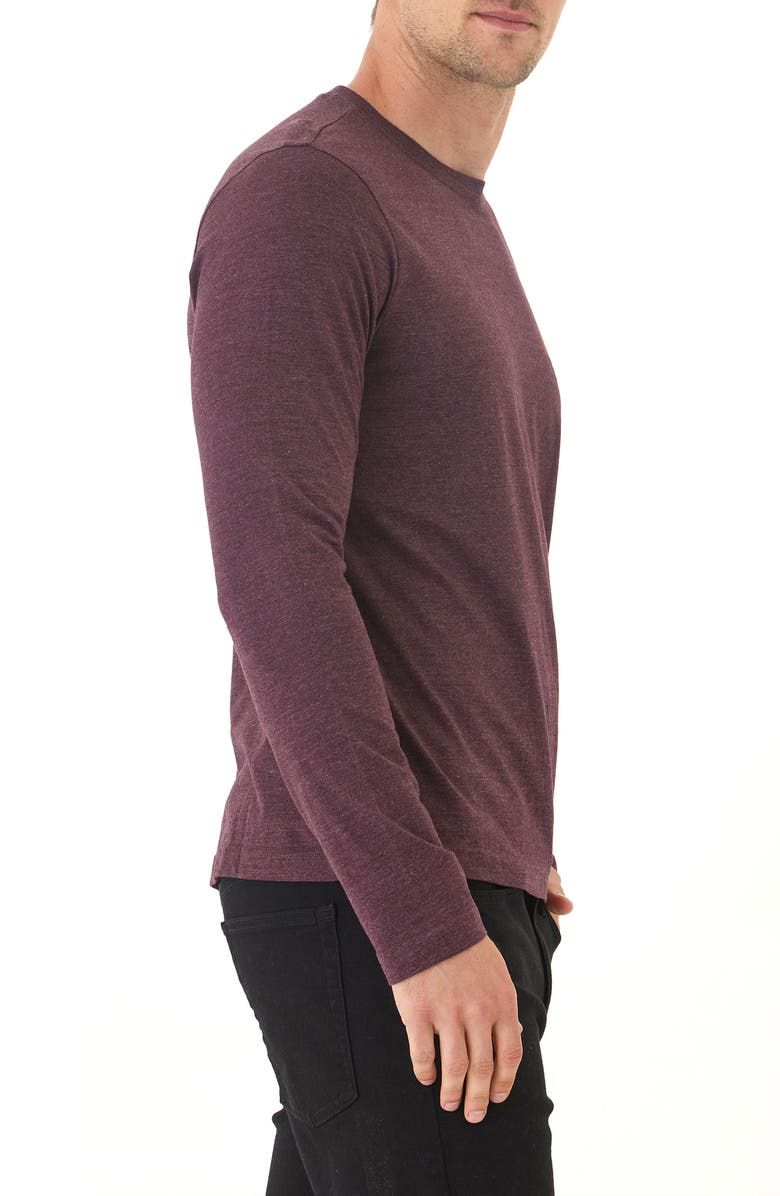 Threads 4 Thought Round Horizon Soft Wash Cotton Blend Graphic Long Sleeve T-Shirt, Alternate, color, Ultra Maroon