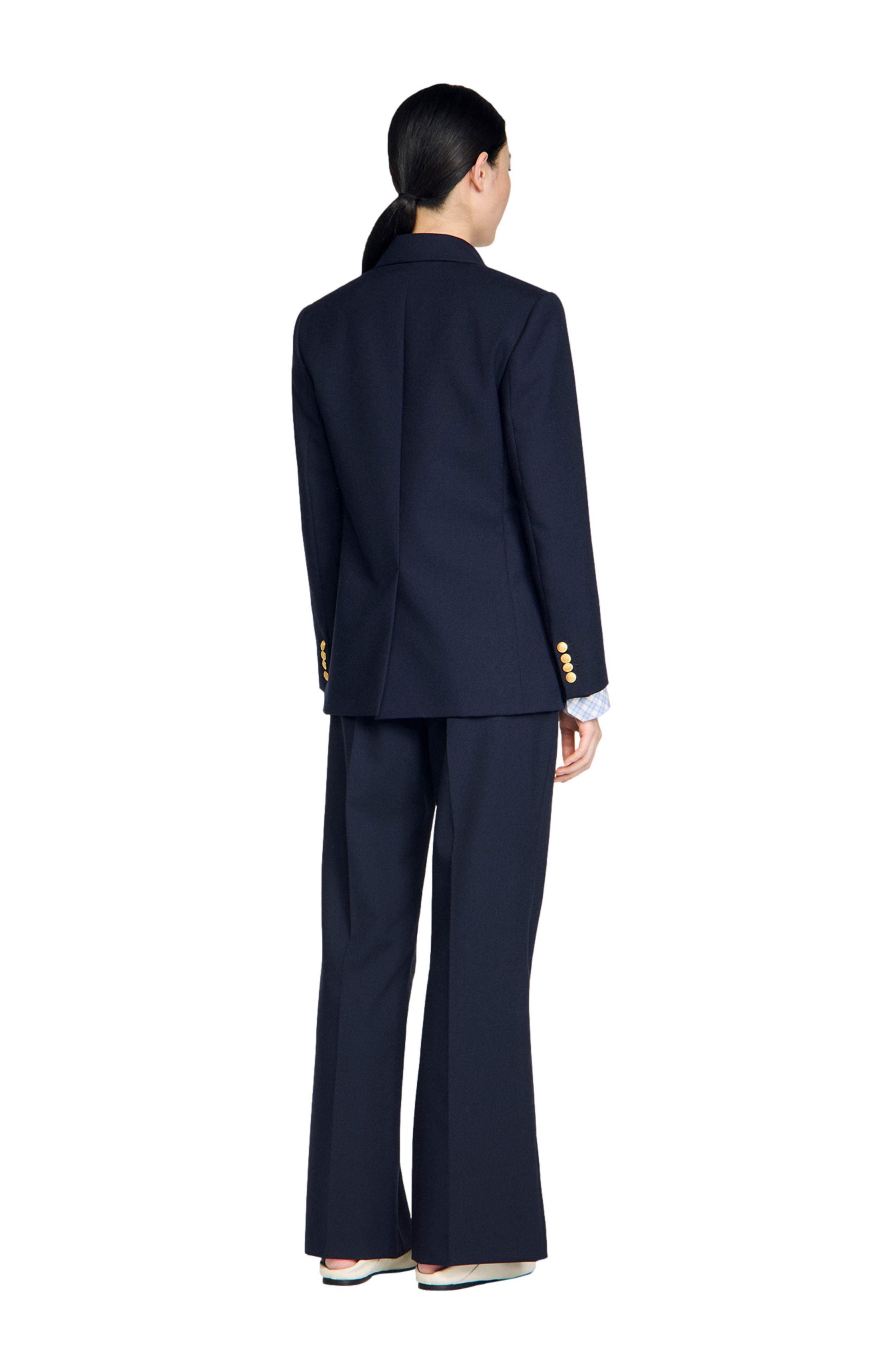 Slim-fit wool suit jacket - image 2