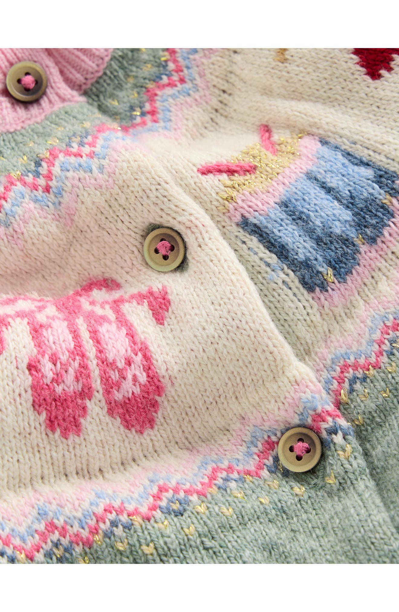 Mini Boden Kids' Edie Fair Isle Cardigan | Nordstrom