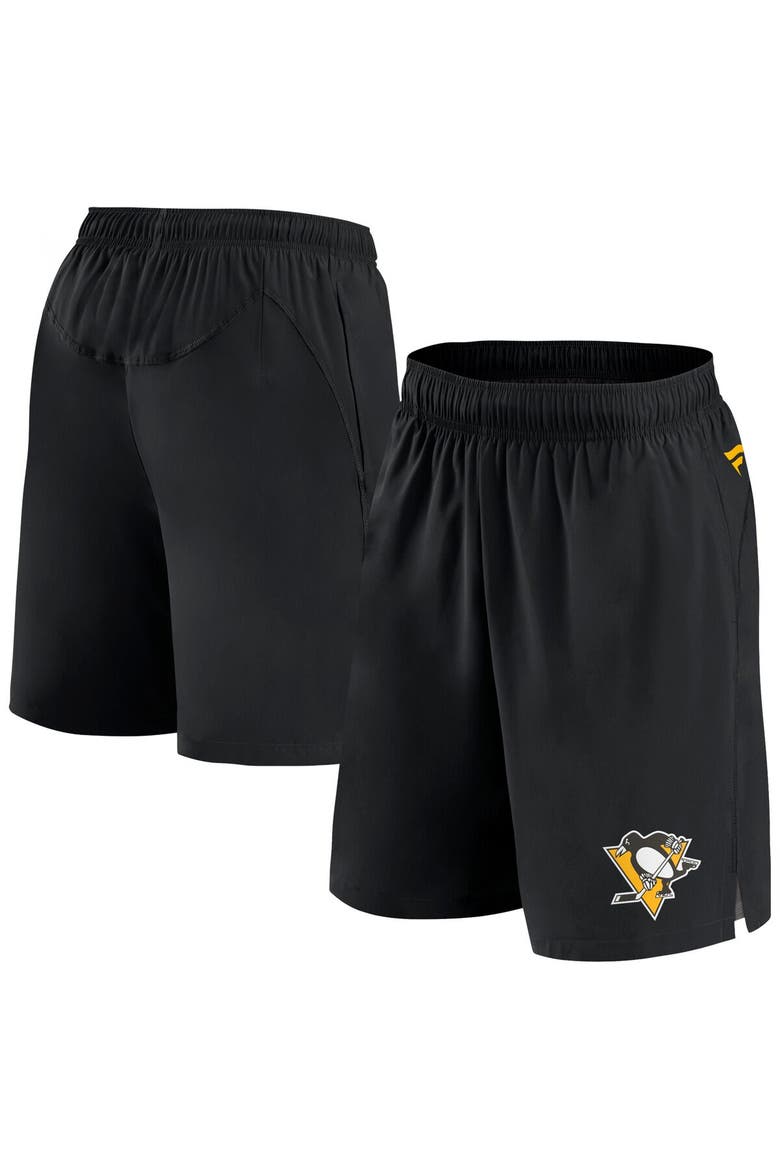 Men's Fanatics Branded  Black Pittsburgh Penguins Authentic Pro Tech Shorts, Main, color, Black