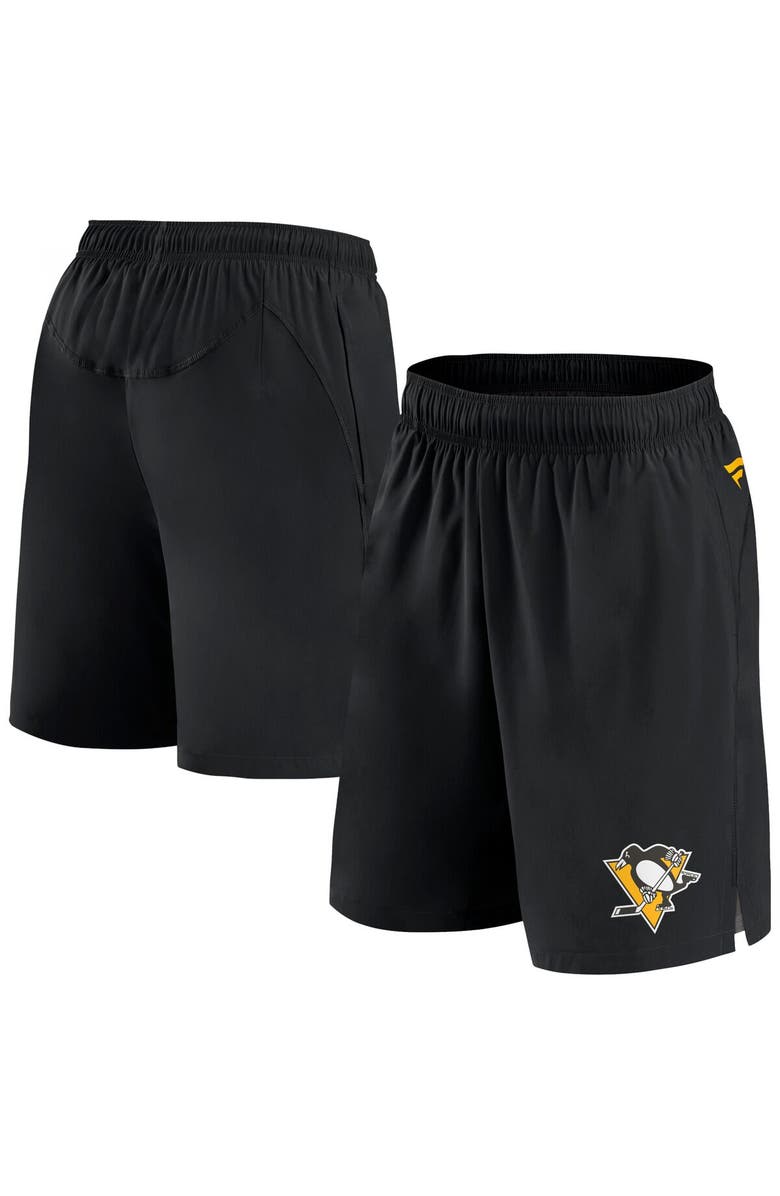 FANATICS Men's Fanatics Branded  Black Pittsburgh Penguins Authentic Pro Tech Shorts, Main, color, Black